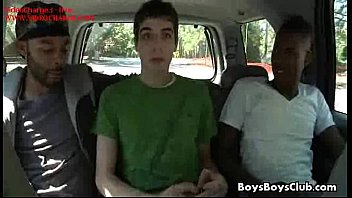 Preview 3 of Sunny Leone Sexing With Boy - Sexy White Twink Bareback Gay Sex With Muscular Black Guy 19
