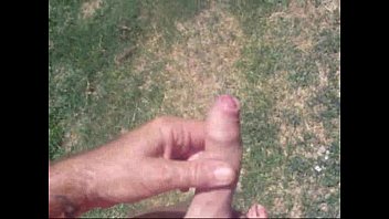 Preview 1 of Xvidio Romantic - Close up cock and cum outdoors