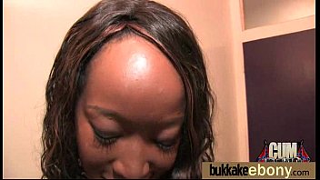 Preview 1 of Greel Six - Ebony Gang bang and CUM FEEDING 23