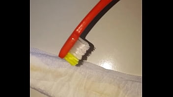 Preview 3 of Solo Eye Contact Tease - Kinky toothbrush treatment 1