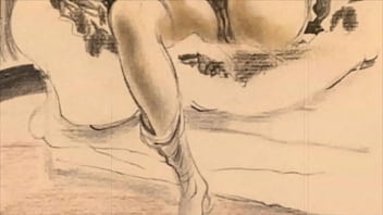 Preview 2 of Julie Cash Tries Anonymous - vintage erotic drawings