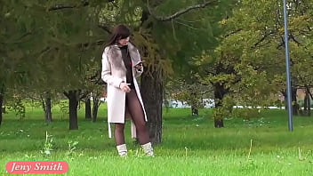 Preview 4 of Xnxx Suck Boy Suss - Jeny Smith seamless pantyhose suit public flash
