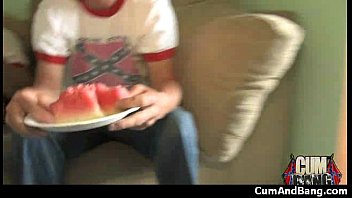 Preview 3 of Pinela Mouna Ibata - Nasty black girl grouped and facialed 18