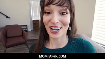 Preview 2 of Young Girl Sees Dick - MomFap4K  - Amazing busty brunette Stepmom Lexi Luna Had Warm Session With Stepson