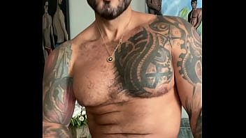 Preview 2 of Juzz Mom - Latino man Viktor rom flexing muscle and masturbate his bbc humiliation to you