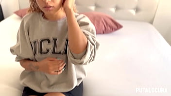 Preview 2 of Teen Small Boob Massage - PutaLocura - La universitaria Jazmin se folla a Torbe y traga su lefa en Pilladas.