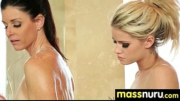 Preview 1 of Neighbor Moms Breasts - Nuru Massage Ends with a Hot Shower Fuck 13