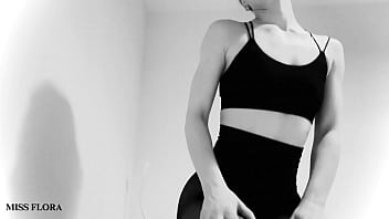 Preview 1 of Shriya Salama - Fishnet Tights Ass and Feet Tease in Black and White