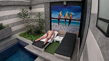 Preview 1 of Gay Sauna - I call the room service girl from the private suite and she gives me a blowjob until I finish in her mouth