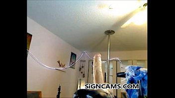 Preview 4 of Nude Ungewohnlicher Ort - Riding Huge Dildo On Bike