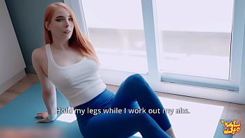 Preview 2 of Swimsuit Creampie Xvideos - Sports training with stepsister - Mollyredwolf