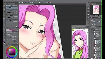 Preview 3 of Girls Lickung Ass - Hentai Speed Painting #03 - Boobjob