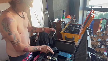 Preview 2 of Lesbi Jepang Smp - Rockstar XXX Model gets DRILLED with massive COCK