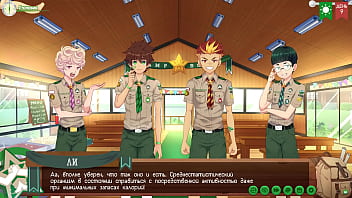 Preview 3 of Kanada Sex Vedio Hd - Game: Friends Camp path 2,  part 4 - fishing with Taiga (russian voiceover)