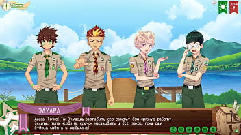 Preview 4 of Kanada Sex Vedio Hd - Game: Friends Camp path 2,  part 4 - fishing with Taiga (russian voiceover)