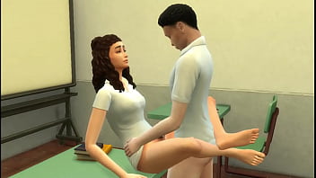 Preview 2 of Free Saxx - Cogiendo con colegiala virgen primeriza en la clase