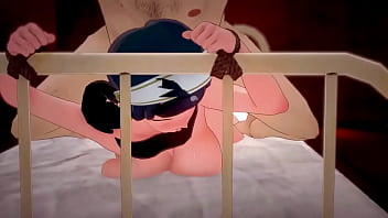 Preview 3 of Man And Dog Sexy - Yor Forger es la esclava sexual del director