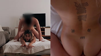 Preview 3 of Milky Poops - Teen latina influencer celebrity girlfriend pleasures boyfriend with tight petite body and young wet tight vagina in hardcore sex and blowjob session