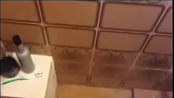 Preview 2 of Fitness Body Mom - Huge cumshot in the public bathroom
