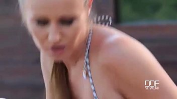 Preview 3 of Asian Beas - Couple seduces Hungarian babe into a Jacuzzi Threesome