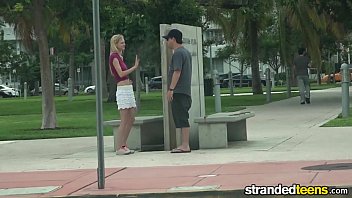 Preview 1 of Tasted A Big One Ever - StrandedTeens - Cute redhead needs a little fun