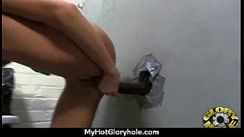 Preview 4 of Hostel Girls Funn - Hot couple having oral sex in gloryhole interracial 15