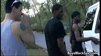 Preview 3 of Big Boobs Senny Leone - Black Dude Fuck Gay White Boy Hardcore Style 19