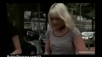 Preview 3 of B Grad Sex Video Hindi - Bound clothed Babe Shocked in the Streets