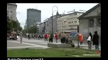 Preview 4 of B Grad Sex Video Hindi - Bound clothed Babe Shocked in the Streets