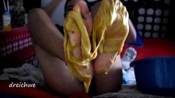 Preview 4 of Spy Cum In Mouth - golden slime for my feet