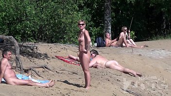 Preview 2 of Two Is To One - voyeur blowjob on a nudist beach