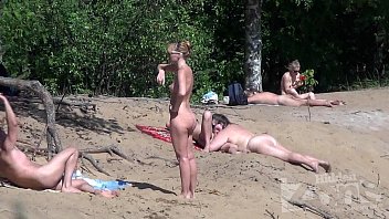 Preview 1 of Two Is To One - voyeur blowjob on a nudist beach