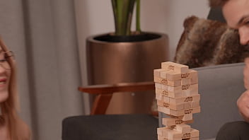 Preview 1 of Alasfeet 8 - Secret Watchers: Jenga Fun Turns Into Wild Threesome