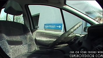Preview 1 of Cum Farting Anal Slut - Young German Amateur Naked At The Car Wash
