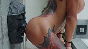 Preview 1 of Xxx Sunnylion - SANKTOR - SPORTY TATTOOED SLAVEGIRL MASTURBATES IN THE SWIMMING POOL