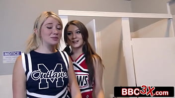 Preview 1 of Missionary Nude Schoolgirl Age - Dumb Blonde Cheerleader Converted To Black Cock Slut By Her Best Friend