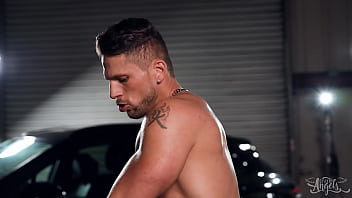 Preview 3 of Shakira Anal Fucked - Roman Forgets All About His Car When He Faces Stunning Blonde Mechanic Domino Presley - TRANS ANGELS