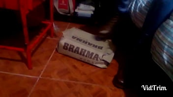 Preview 2 of Horse Balls Deep Teen - Girl in boots stomp a box