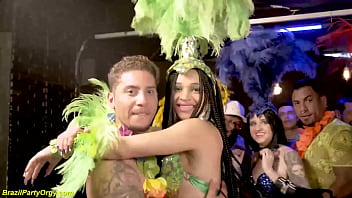 Preview 1 of 8aasg Ruvkvu - wild brazilian samba DP fuck party orgy