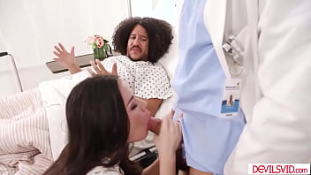 Preview 2 of Huge Tits Mo - Big tits wife teasing and fucking doctor in front of husband