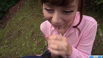 Preview 2 of Gang Bus Sexwatch - Anna Anjo deals cock in perfect outdoor POV show