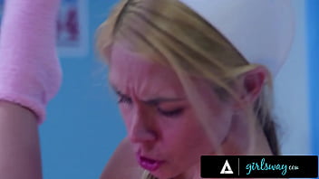 Preview 4 of Gouz Diou - GIRLSWAY - Head Nurse Sarah Vandella Teams Up With Her Assistant To Hard Fuck Patient Whitney Wright