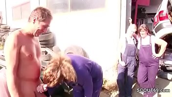 Preview 1 of Cute Pen - step Mom and step dad Show her step daughters How to Fuck Outdoor