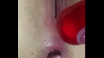 Preview 3 of Sunu Leony Porn Videos - Amateur masturbation with bottle in pussy. Double penetration.