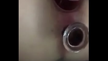 Preview 1 of Sunu Leony Porn Videos - Amateur masturbation with bottle in pussy. Double penetration.