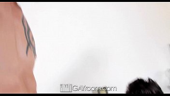 Preview 2 of Gane Nude - GayRoom - Charles Grey Takes All TEN INCHES of Jay Fine&#039_s Monster Cock