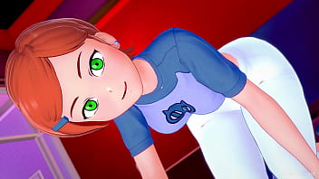 Preview 1 of China Girls Teen - Gwen tennyson quiere jugar con una gran polla pero acaba follando (versi&oacute_n adulta)