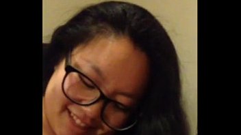 Preview 3 of Hot Sex Univer - Justine Lim sucks white cock to facial