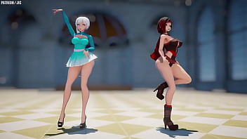 Preview 2 of Dance Russian Free Nipple - 【MMD RWBY】 No one - WhiteRose version 1