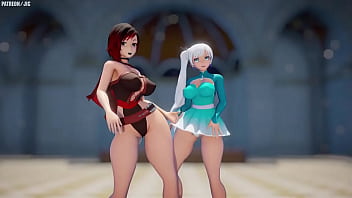 Preview 3 of Dance Russian Free Nipple - 【MMD RWBY】 No one - WhiteRose version 1